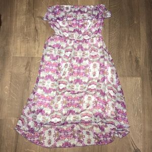 Strapless Floral Dress